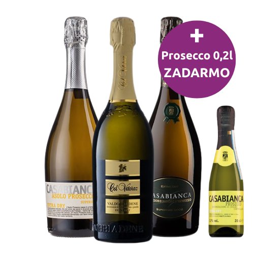 Degustačný balíček Prosecco Extra Dry, 3×0,75l